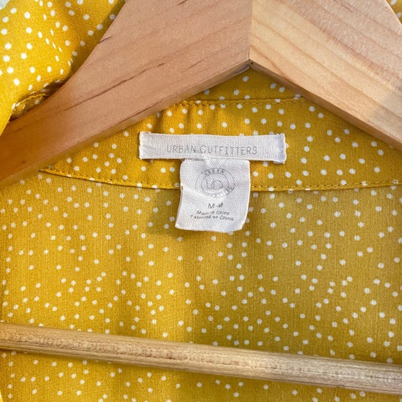 UO Urban Outfitters Yellow Polka Dot Sheer Top - Picture 4 of 7